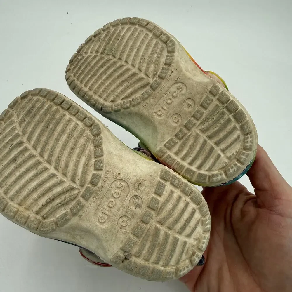 Crocs Infant Kids Tie-Dye Classic Clogs Shoes Size C4